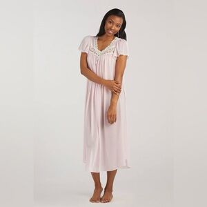 SILK ESSENCE SHEER LONG NIGHTGOWN